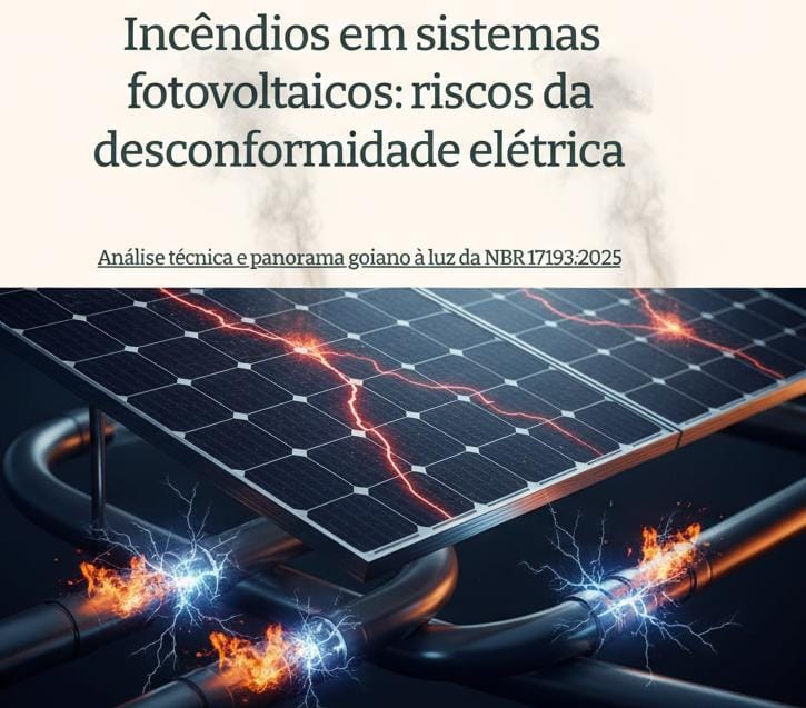 Incêndios em sistemas  fotovoltaicos: riscos da  desconformidade elétrica
